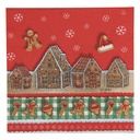 Serviettes en papier Rouge Marron 33x33 cm (20)