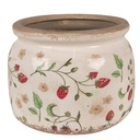Pot de fleurs d'intérieur Beige, Rouge Ø 20x15 cm