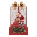 Palla di neve con LED Rosso Color oro 10x6x18 cm / 3xAAA