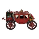 Decoratie koets met kerstdecoratie 32x17x17 cm