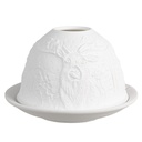 Portacandele Bianco Ø 12x8 cm