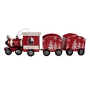 Decorazione Treno Rosso Bianco 64x13x21 cm