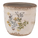 Blumentopf für Innen Beige Gelb Ø 13x11 cm