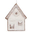 Décoration pendante d'un maison Blanc Marron 8x1x10 cm