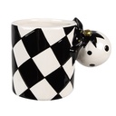 Becher Schwarz Weiß 13x8x9 cm / 350 ml