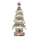 Weihnachtsdeko Weihnachtsbaum mit LED Braun Grün 15x12x36 cm / 3xAAA