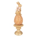 Decorazione Coniglio su uovo Marrone Color oro Ø 8x27 cm