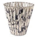 Glas Kerzenhalter Grau Beige Ø 10x10 cm