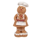 Décoration bonhomme de pain dépice Marron Blanc 7x6x15 cm