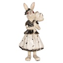 Deko Kaninchen Beige Schwarz 13x11x30 cm
