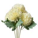 Deko Ast mit Blumen Weiß Grün 22x14x43 cm