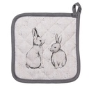 Topflappen Beige Grau 20x20 cm