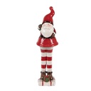 Décoration de Noël père Noël Rouge Blanc 7x7x23 cm