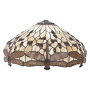 Lampenschirm Tiffany Braun, Beige Ø 49x28 cm