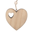Deko Anhänger Herz Braun Beige 8x2x8 cm