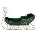 Decorazioni Natalizie Slitta Verde Color oro 141x60x97 cm