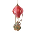 Pendente decorativo Cervo in Mongolfiera Rosso Rosa Ø 7x17 cm