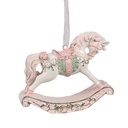 Ciondolo Decorativo Cavallo a dondolo Rosa 8x2x7 cm