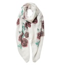 Scarf Women Print White 70x180 cm