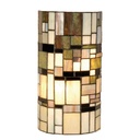Wall Lamp Tiffany Beige, Brown 20x11x36 cm E14/max 2x40W