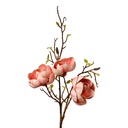 Deko Ast mit Blumen Rosa Braun 20x20x106 cm