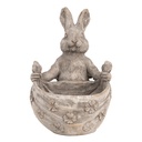 Vaso Porta Pianta Coniglio Grigio 20x24x31 cm