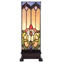 Tiffany Tischlampe Beige, Blau 17x17x44 cm E27/max 1x40W