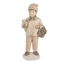 Decorazione Bambino Beige Marrone 9x7x18 cm