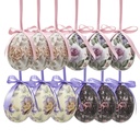 Decorative Hanger Egg (set 12) Multicoloured Ø 4x5 cm