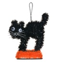 Dekoration Katze Schwarz Orange 13x5x14 cm