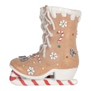Decoration Ice Skates Brown White 19x14x20 cm