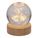 Glazen bol met licht LED Ø 6 cm
