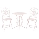 Tafel + 2 stoelen Ø 60x70 / 40x40x92 cm (2)