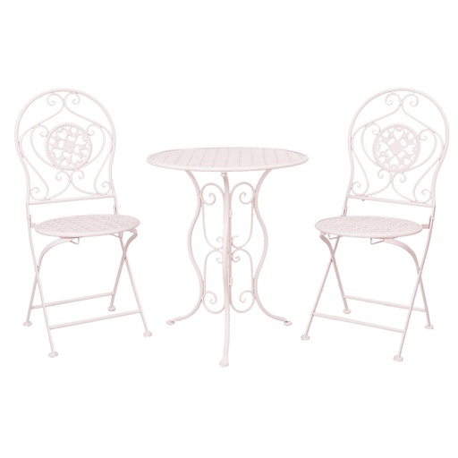Tafel + 2 stoelen Ø 60x70 / 40x40x92 cm (2)