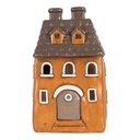 Dekoration Haus Orange Grau 23x17x37 cm