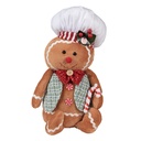 Dekoration Lebkuchenmännchen Braun Weiß 19x14x35 cm