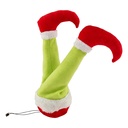 Decorazione Gambe da elfo di Natale Rosso Verde 35 cm / 3xAA