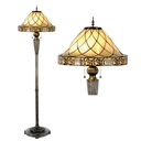 Tiffany Stehlampe Beige Ø 46x168 cm E27/max 2x60W