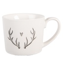 Tasse Blanc Gris 12x8x7 cm / 275 ml