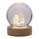Glaskugel mit Licht LED Braun Ø 6 cm