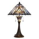 Tiffany Tischlampe Blau Ø 40x61 cm E27/max 2x60W