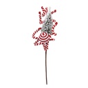 Decorazione Natale Bianco Rosso 11x8x35 cm