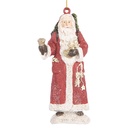 Dekoration Anhänger Weihnachtsmann Rot Weiß 5x3x11 cm