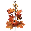 Dekoration Zweig mit Kürbis Orange 38 cm