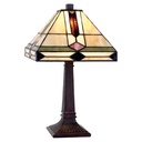 Tiffany Tischlampe Braun, Grün 30x30x37 cm E14/max 1x40W