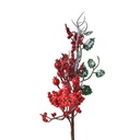 Weihnachtsdeko Ast Rot Grün 10x7x34 cm