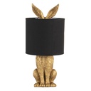 Lampada da Tavolo Coniglio Oro, Nero Ø 20x43 cm E27/max 1x60W