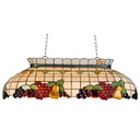 Pendant Lamp Tiffany Beige, Red 94x41x115 cm E27/max 3x60W