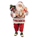 Weihnachtsdeko Weihnachtsmann Rot Weiß 13x13x28 cm