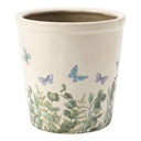 Vaso Porta Pianta Beige Verde Ø 17x16 cm